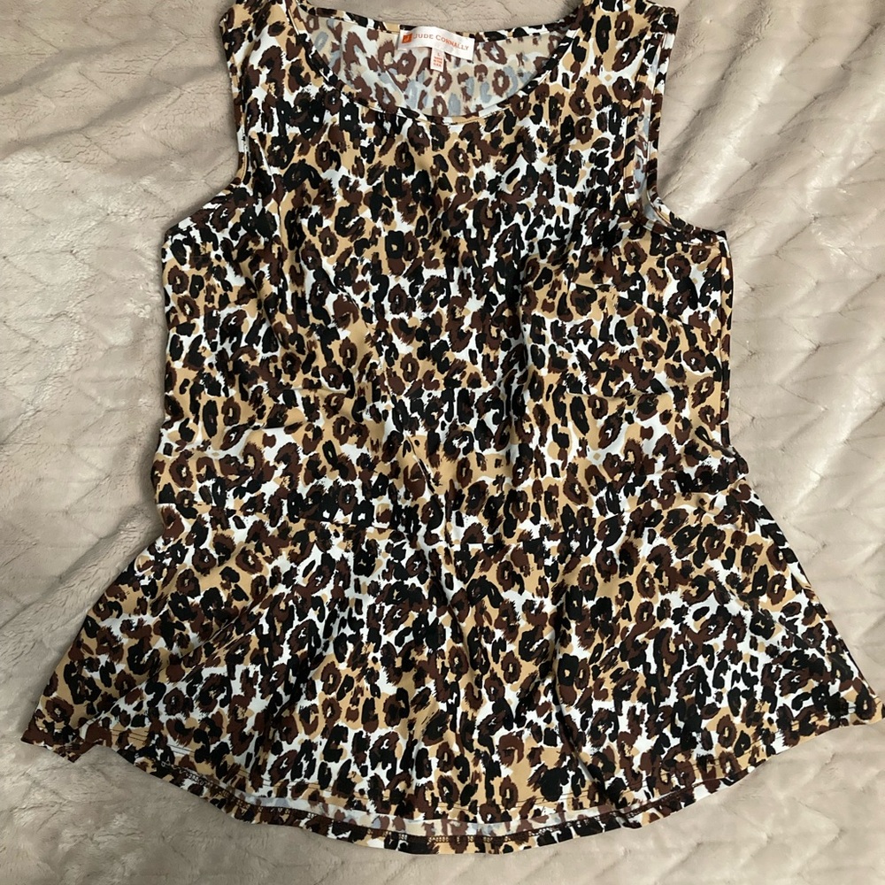 Jude Connally Animal Print Leopard Print Tank Large